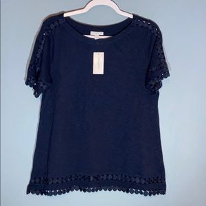 NWT Charter Club Petite Top Peekaboo Details